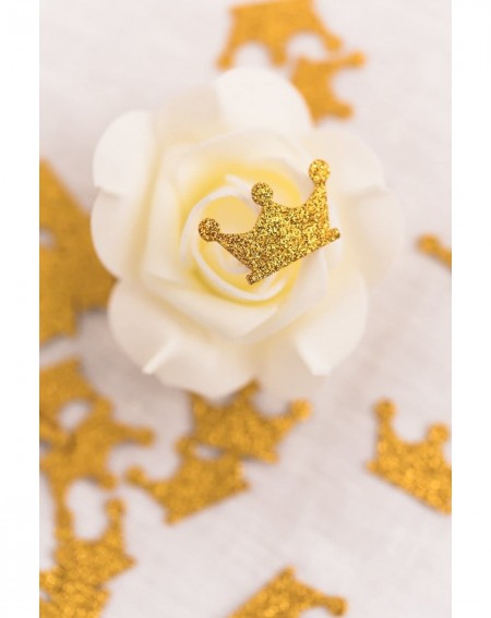 Confetti Gold Confetti (200Pcs)- Gold Crown Confetti- Party Table Confetti- Anniversary Confetti for Baby Shower- Wedding Tab...