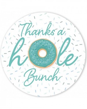 Favors Donut Baby Shower Thank You Stickers - 1.75 in - 40 Labels (Teal) - Teal - CX194D2UY0H $11.02