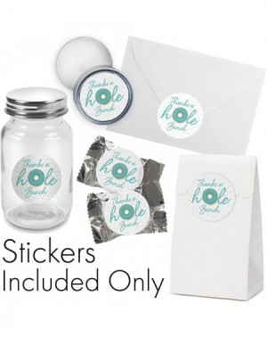 Favors Donut Baby Shower Thank You Stickers - 1.75 in - 40 Labels (Teal) - Teal - CX194D2UY0H $11.02