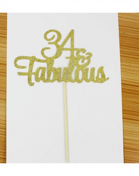 Cake & Cupcake Toppers Glitter Gold 34&Fabulous Anniversary Cake Topper We Still Do 34th Vow Renewal Wedding Anniversary Cake...