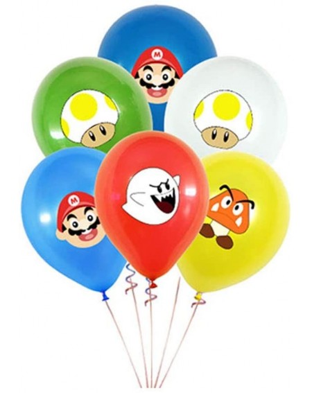 Party Packs Super Mario Birthday Party Supplies Set with Mario Balloons Super Mario Happy Birthday Banner Cake Toppers Spiral...