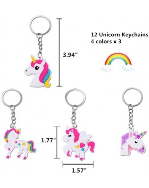 Party Favors 54Pack Rainbow Unicorn Party Supplies-Perfect Unicorn Gifts-Unicorn Necklace Novelty Unicorn Keychain Bulk Unico...