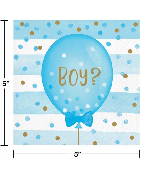 Balloons Gender Reveal Balloons Beverage Napkins- 48 ct - CD18IXSE6OR $7.73