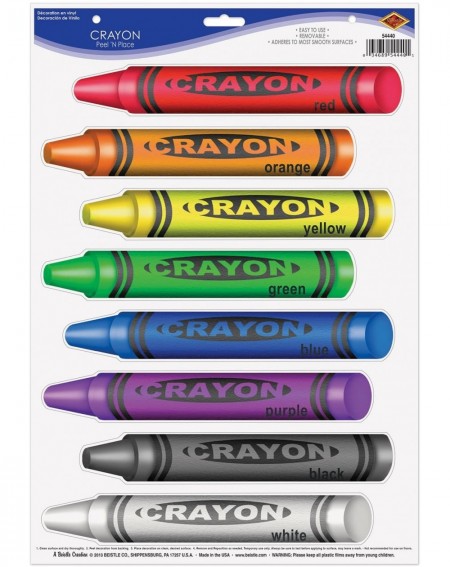 Streamers Crayons Peel 'N Place Sheet- 12 by 17-Inch - CU11GFJF971 $9.24