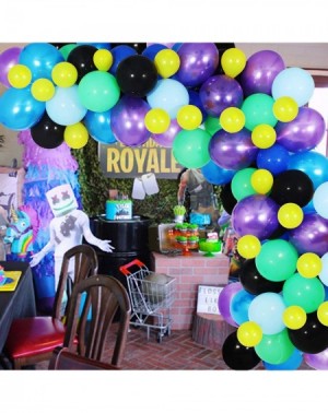 Balloons Video Game Party Balloon Garland Kit- 113PCS 12Inch Balloon Garland Including Black- Blue- Yellow and Purple Assorte...