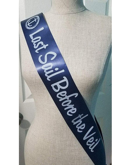 Favors Personalized Sash Special Events or Halloween Pageant Birthday Wedding - Navy - C2192Y0ZIM5 $20.10