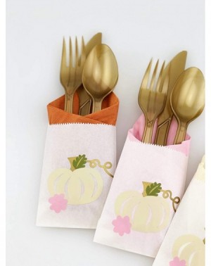 Party Packs Pumpkin Cutlery - 24 Set for Fall Baby Shower or Kids Birthday Party Supplies - C418IAZ3KYD $21.31