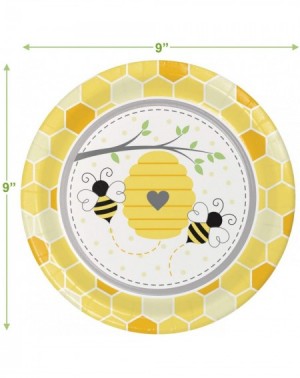 Party Packs Bee Party Supplies for Baby Showers and Birthdays - Bumblebee Paper Dinner Plates and Luncheon Napkins (Serves 16...