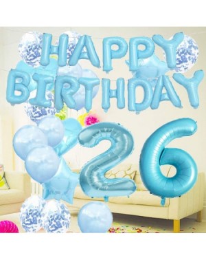 Balloons Sweet 26th Birthday Decorations Party Supplies-Blue Number 26 Balloons-26th Foil Mylar Balloons Latex Balloon Decora...