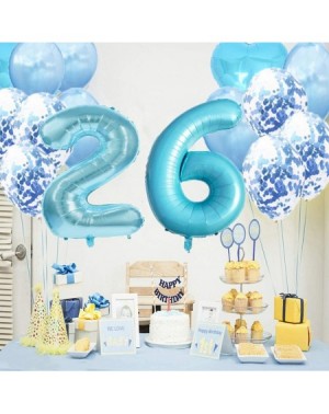 Balloons Sweet 26th Birthday Decorations Party Supplies-Blue Number 26 Balloons-26th Foil Mylar Balloons Latex Balloon Decora...