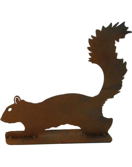 Swags CH381B Metal Walking Squirrel Silhouette on Base- Rustic Look Artwork- 11 Inch Tall- Brownish Red - CC18LKYYZSN $30.45