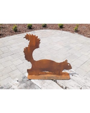 Swags CH381B Metal Walking Squirrel Silhouette on Base- Rustic Look Artwork- 11 Inch Tall- Brownish Red - CC18LKYYZSN $30.45