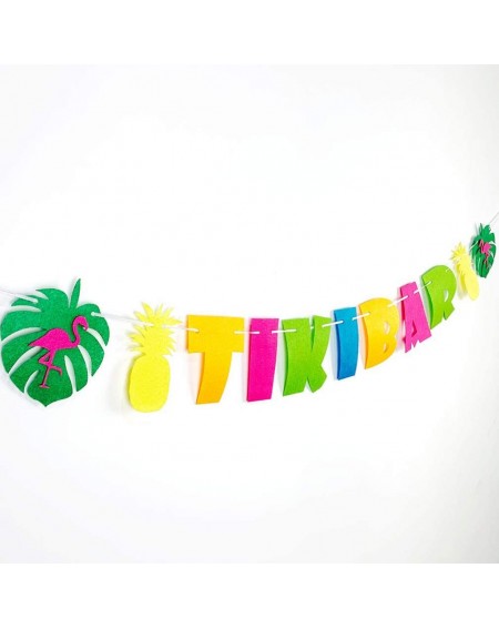 Banners Hawaiian Flamingo Palm Leaf Pineapple Tikibar Banner Tiki Hawaiian Tropical Summer Party Decorations Supplies - C318X...