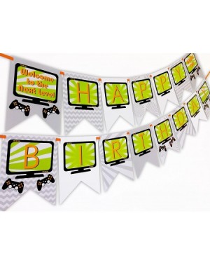 Banners Gaming Party Happy Birthday Banner - CI12HFA2XNF $9.82
