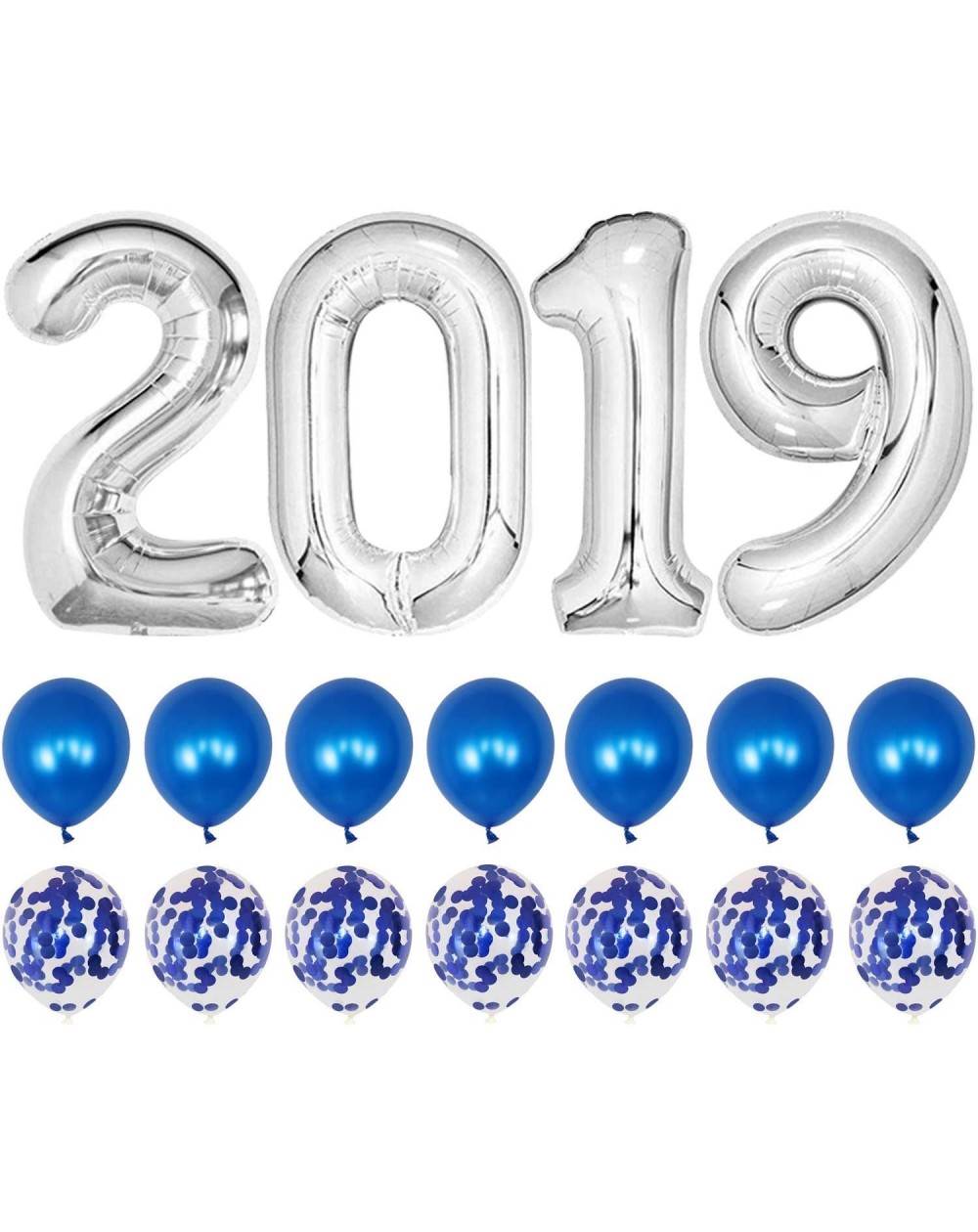 Balloons 2020 Balloons Blue Confetti Balloon - Blue Graduation Party Supplies 2020 - Graduation Decorations Blue - Large 2020...