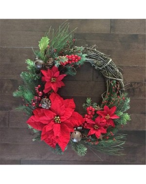 Wreaths Christmas Wreaths Artificial Flower Garland Door Wall Hanging Decorative for Christmas Party Decoration - 3 - CH18AOY...