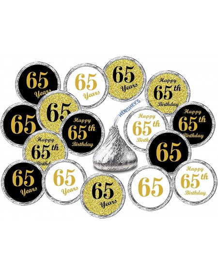 Favors 65th Birthday Kisses Stickers- (Set of 324) Chocolate Drops Labels Stickers for 65 Birthday- Hershey's Kisses Party Fa...