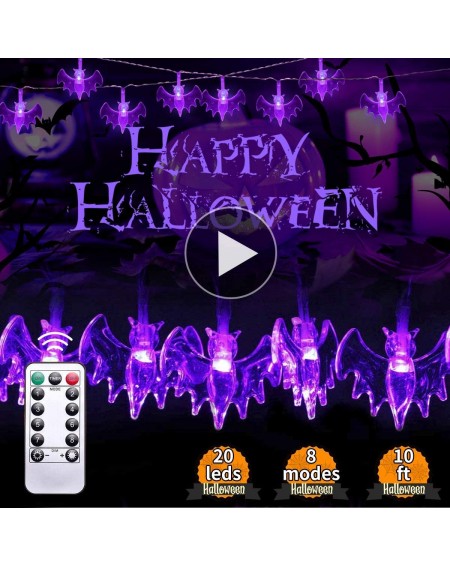 Outdoor String Lights Halloween-Light-String- 8 Modes&Remote Control Function Outdoor Pumpkin Lights- Battery-Powered Ip65 Wa...