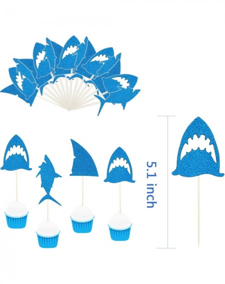 Balloons 58 Pieces Shark Party Supplies Decorations- Include Shark Balloons- Star Balloons- Happy Birthday Banner and Shark C...