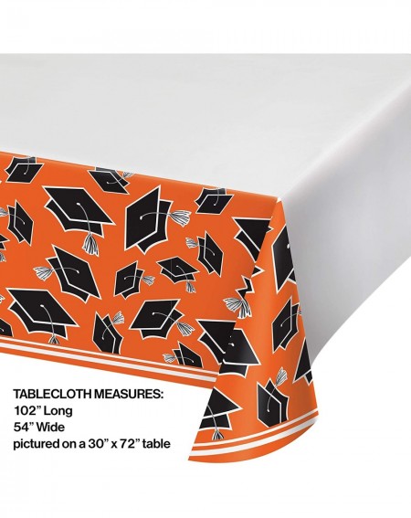 Tablecovers Plastic Tablecover- 54" x 102"- Orange - Orange - CQ17X3LSC3D $10.31