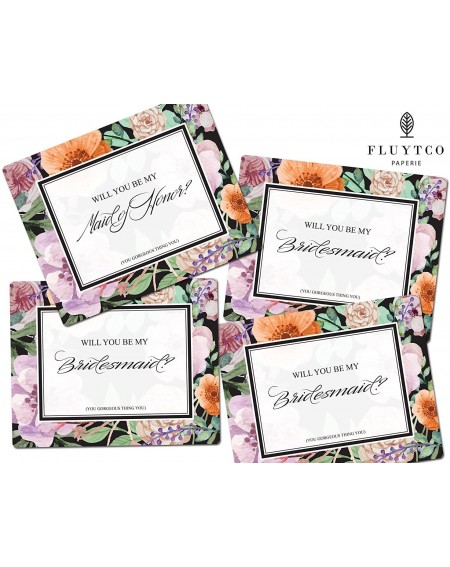 Favors Will You Be My? - Set of 8 Vintage Floral Wedding Labels for Wine Bottles & Gift Boxes - Bridesmaid & Maid of Honor Pr...