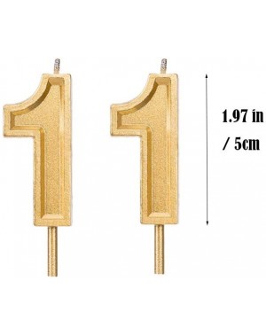Birthday Candles 11th Birthday Candles- Gold Number 11 Cake Topper for Birthday Decorations Party Decoration - CZ19CKW3TZL $7.07