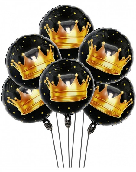 Balloons Mylar Foil Crown Balloons with Happy Birthday Banner for Birthday Wedding Halloween Christmas Party Decorations - CA...