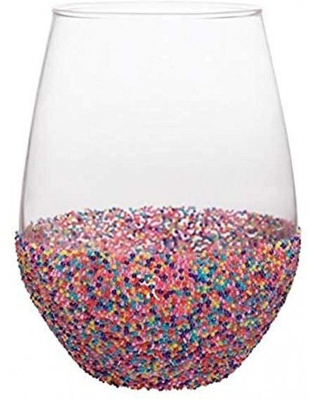 Favors Slant Collections Stemless Wine Glass- 20-Ounce- Sprinkle Dip - CI18Q9K9QRG $25.78