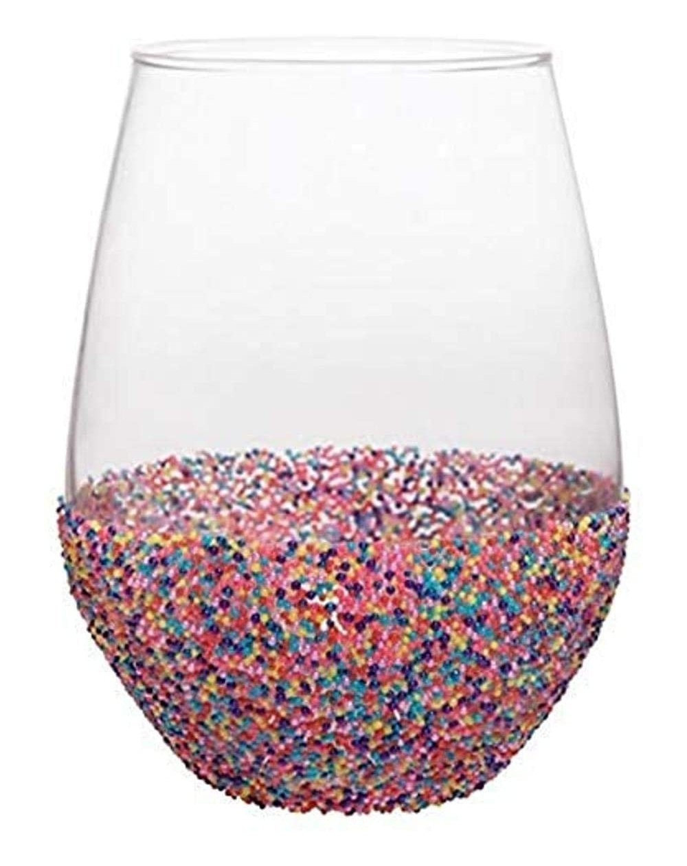 Favors Slant Collections Stemless Wine Glass- 20-Ounce- Sprinkle Dip - CI18Q9K9QRG $14.73