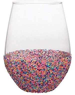 Favors Slant Collections Stemless Wine Glass- 20-Ounce- Sprinkle Dip - CI18Q9K9QRG $14.73
