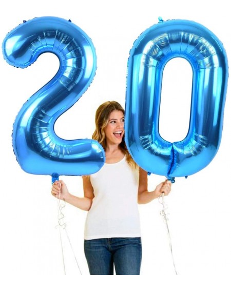 Balloons 40 Inch Blue Large Numbers Balloon Birthday Party Decorations- Foil Mylar Big Number Balloon Digital 30 for 30th Bir...