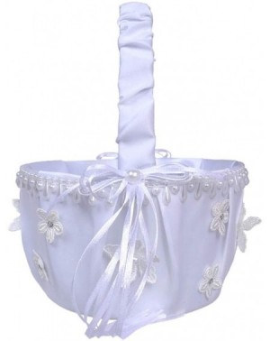 Ceremony Supplies Bridal Flower Girl Basket- Western Style Romantic Bowknot Cloth Bridal Wedding Ceremony Party Decoration Fl...