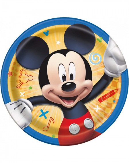 Party Packs Disney Mickey Mouse Birthday Party Supplies Pack Including Cake & Lunch Plates- Cutlery- Cups- Napkins (8 Guests)...