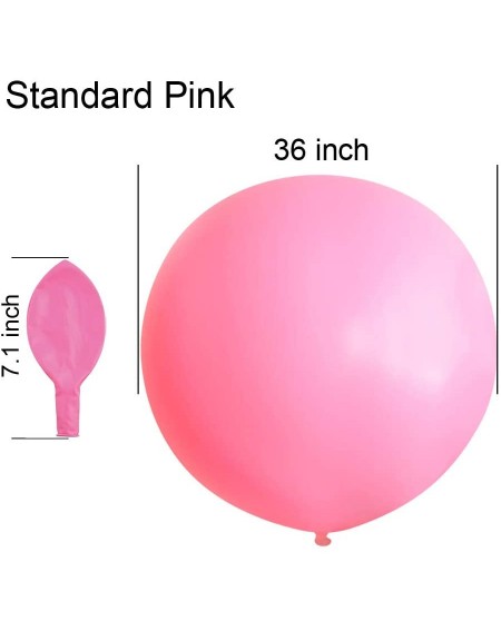 Balloons 36 Inch Giant Latex Balloons- Standard Pink Round Balloons for Birthdays Weddings Receptions Festival Party Decorati...