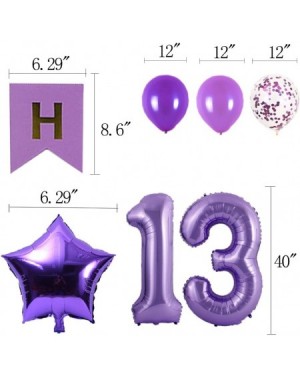 Balloons 13th Birthday Party Decorations Kit Happy Birthday Banner with Number 13 Birthday Balloons for Birthday Party Suppli...