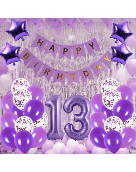 Balloons 13th Birthday Party Decorations Kit Happy Birthday Banner with Number 13 Birthday Balloons for Birthday Party Suppli...