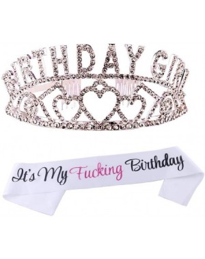Party Packs It's My FING Birthday Sash and Crown- Princess Birthday Girl Tiara and Sash for Girls 30th- 40th- 50th- 60th- 70t...