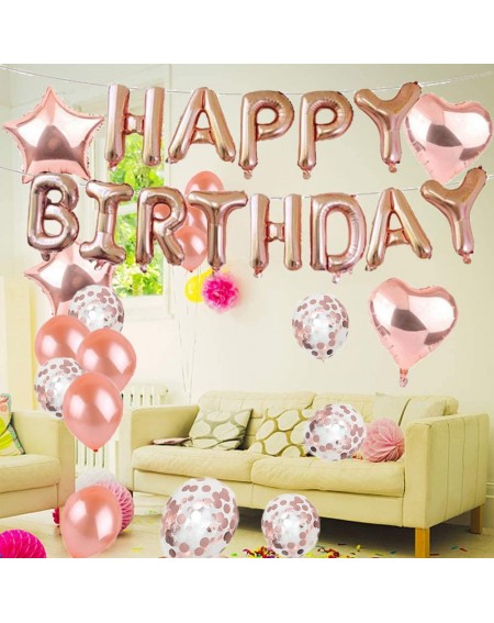Balloons Sweet 32th Birthday Decorations Party Supplies-Rose Gold Number 32 Balloons-32th Foil Mylar Balloons Latex Balloon D...