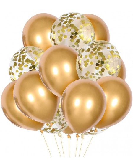 Balloons 80 pcs 12inch Gold Confetti Balloons and Gold Chrome Shiny Metallic Latex Balloons for Wedding Party Baby Shower Chr...
