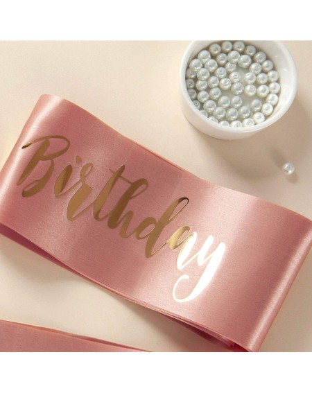 Favors 25th Birthday Girl sash- Rose Gold Girl 25 Years Birthday Gifts Party Supplies- Pink Party Decorations - CU18I377LRT $...