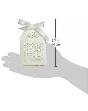 Favors David Tutera Laser Cut Favor Box with Ribbon Tie- 12 Per Pack Party Supplies- Ivory/Cream- 3 Each - C01103T30JD $11.32