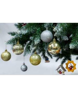 Ornaments 2.36" 28ct shatterproof Christmas Ball Ornaments in 4 finishes for Christmas Tree Decoration (Gold- 6cm) - Gold - C...