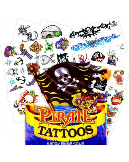 Party Favors 50 Assorted Temporary Tattoos (Pirate Party Supplies and Pirate Party Favors) - CH11US5PA67 $10.10