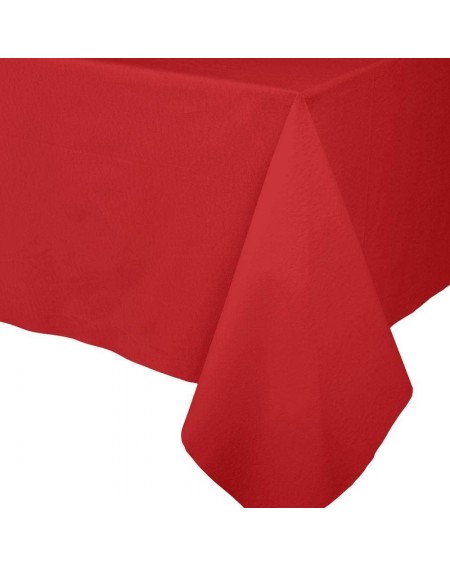 Tablecovers Paper Linen Solid Table Cover in Red- 1 Each- 5 ft. x 8 ft - Red - CK12MEOEUXJ $16.42