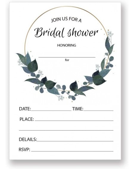 Invitations 20 X bridal shower invitations with envelopes (Type 7) - Type 7 - C219DWNUUIE $20.08