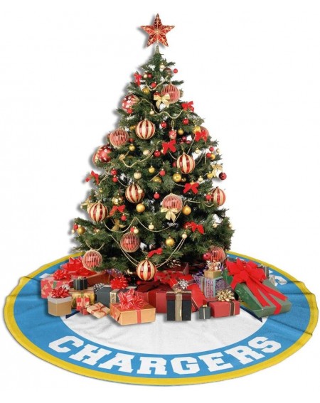 Tree Skirts Los Angeles Football Teams Fans Christmas Tree Skirt Mat Xmas Tree Skirt Holiday Party Decoration - Chargers - C6...