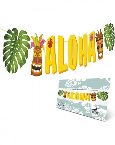 Banners Aloha Banner Luau Party Supplies - Hawaiian Party Decorations - Luau Party Decorations - Already Assembled Large Size...