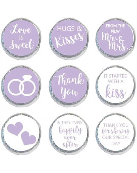 Favors Mini Candy Stickers Wedding Favors Set of 324 (Lavender) - Lavender - CT18L2Q46HZ $20.87