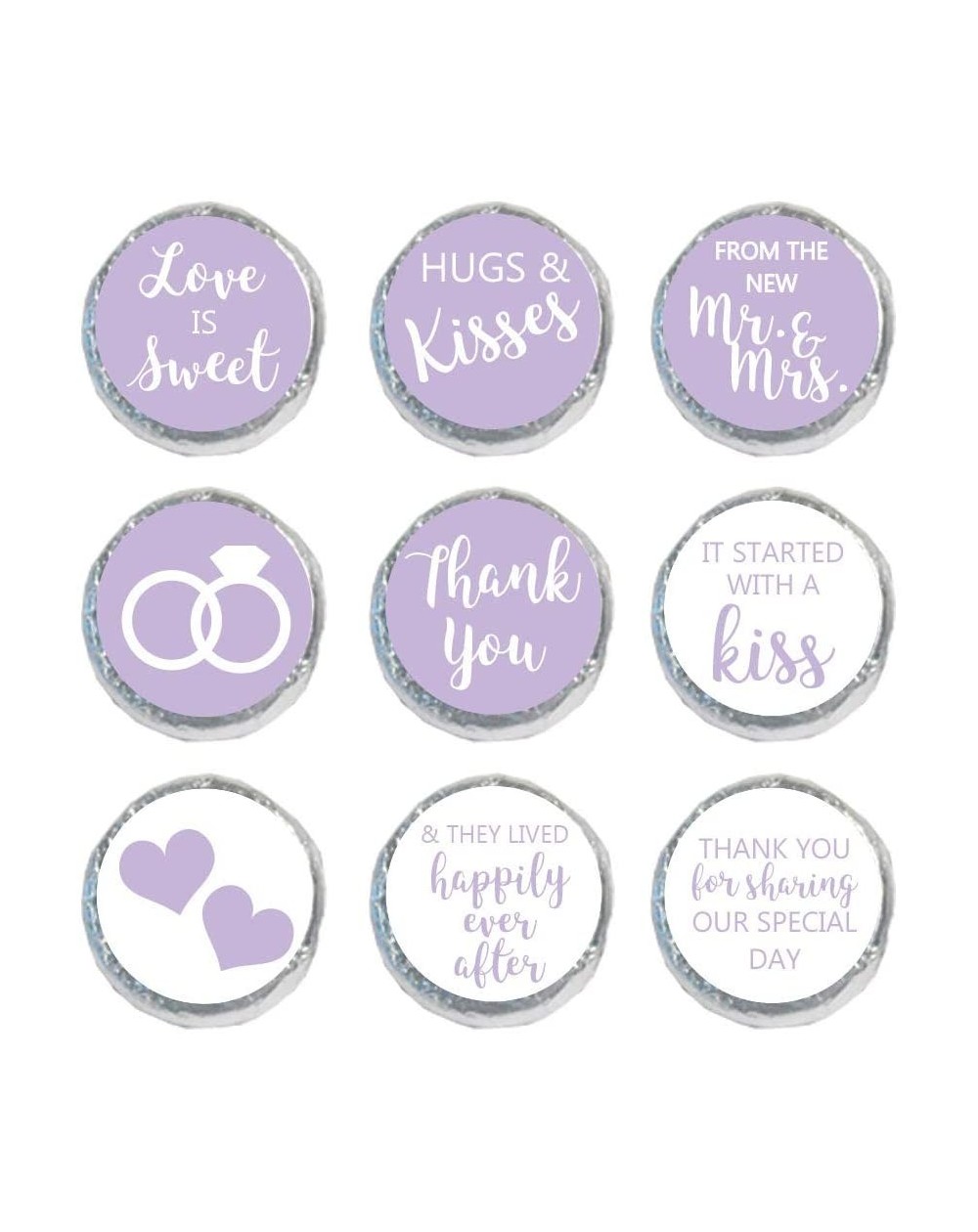 Favors Mini Candy Stickers Wedding Favors Set of 324 (Lavender) - Lavender - CT18L2Q46HZ $12.74
