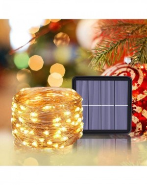 Outdoor String Lights Solar String Lights 2Pack 240LED Total Solar Powered Fairy Lights Outdoor 8 Modes Copper Wire Decoratio...